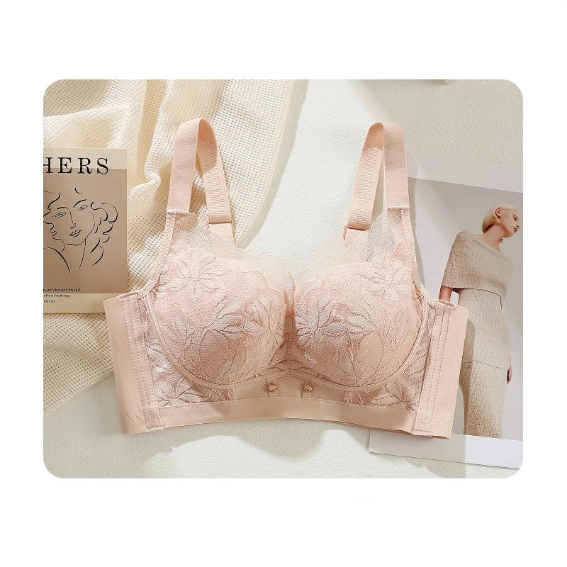 WIRELESS LACE PUSH -UP BRA