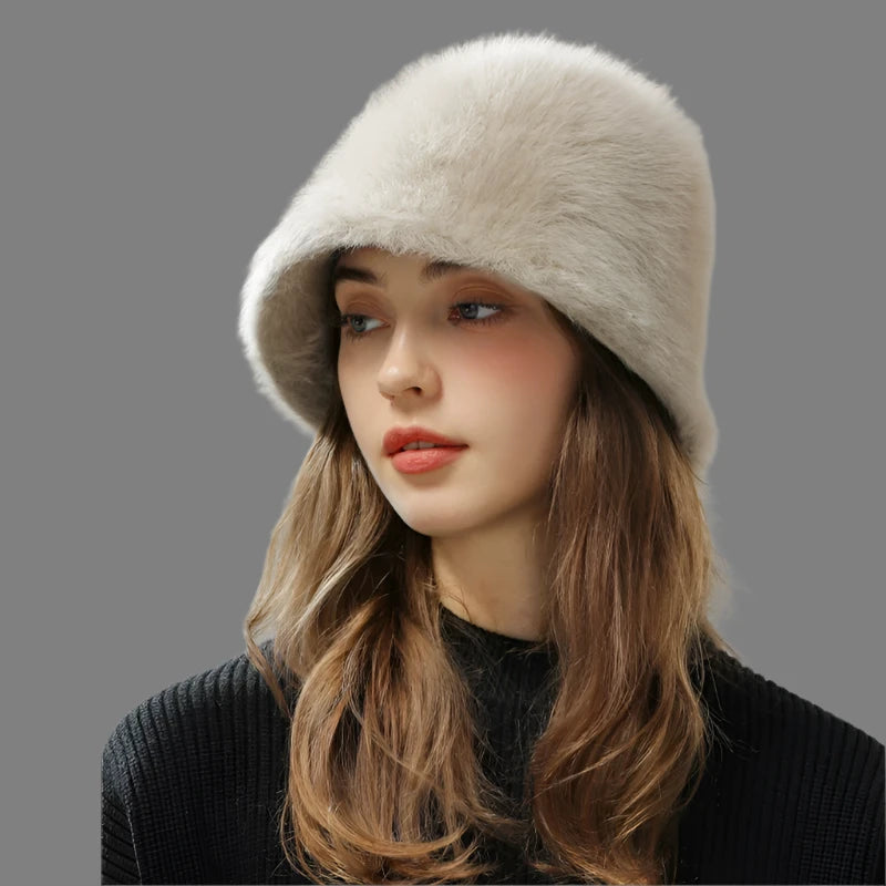 RABBIT HAIR BUCKET HAT