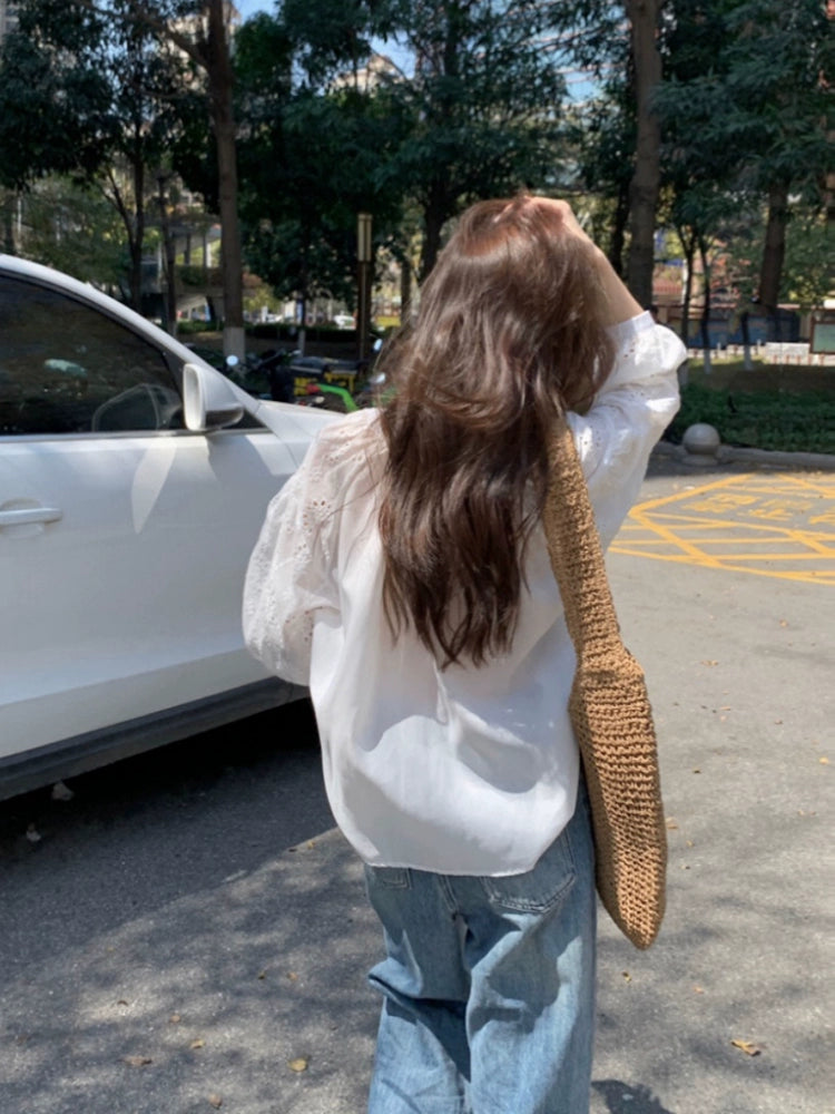 WHITE FRENCH LONG SLEEVE
