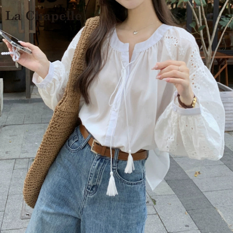 WHITE FRENCH LONG SLEEVE