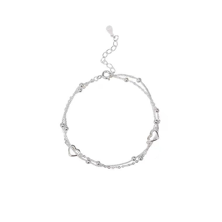 DOUBLE LAYER HEART BRACELET