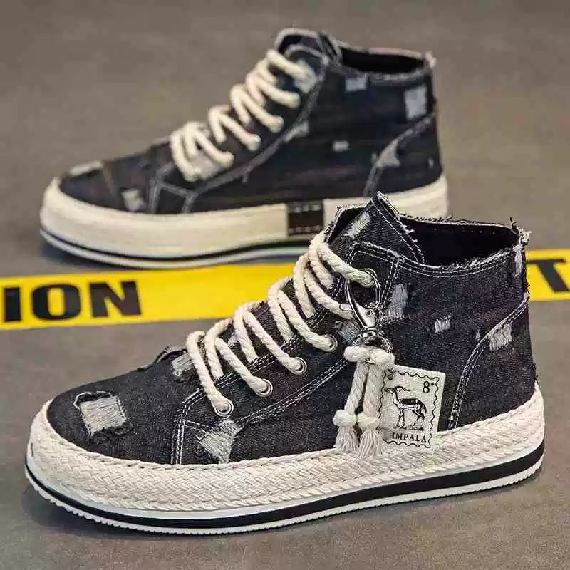 CANVAS HIGH-TOP MENS SHOES
