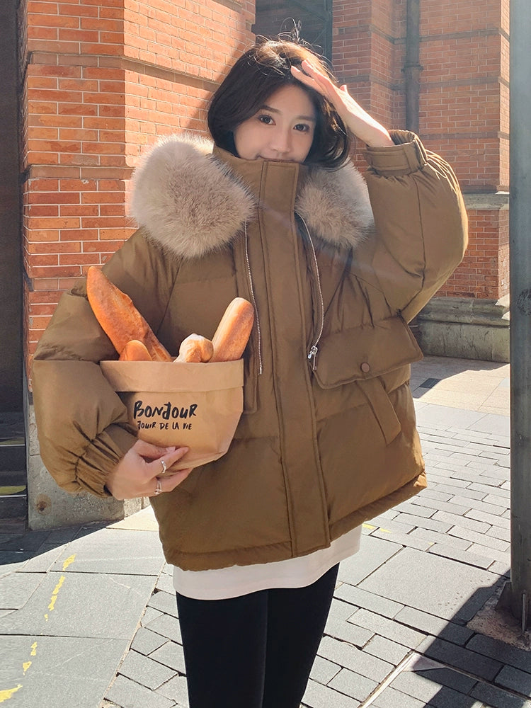 FUR COLLAR DOWN JACKET