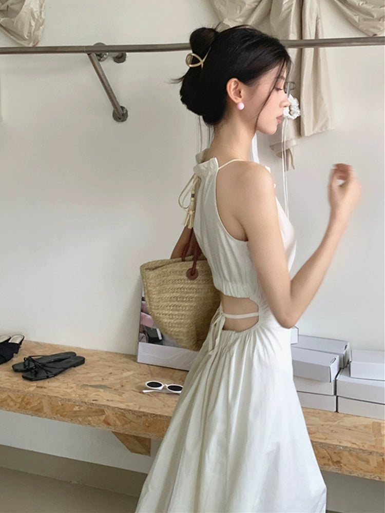 FRENCH HALTERNECK DRESS