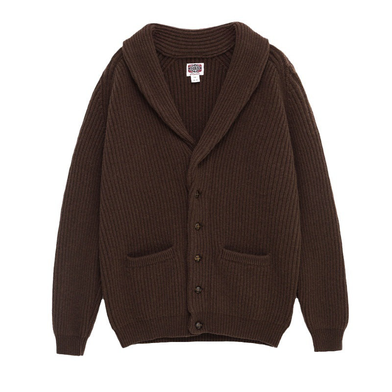 100% WOOL KNITTED CARDIGAN
