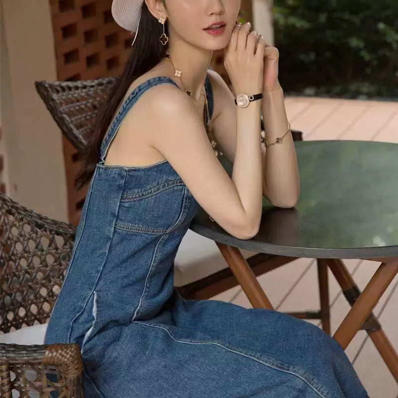 FRENCH DENIM SLING DRESS