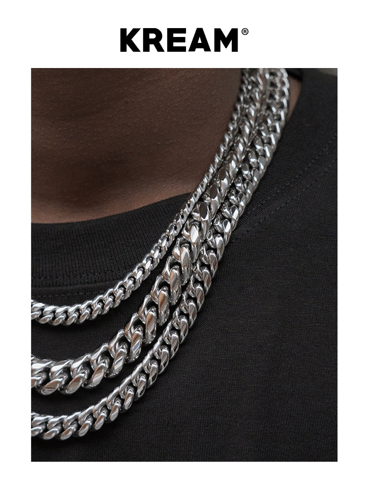HIP-HOP CUBAN TITANIUM STEEL NECKLACE