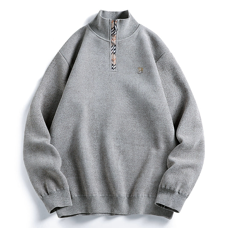 HALF ZIP STIPE PULLOVER