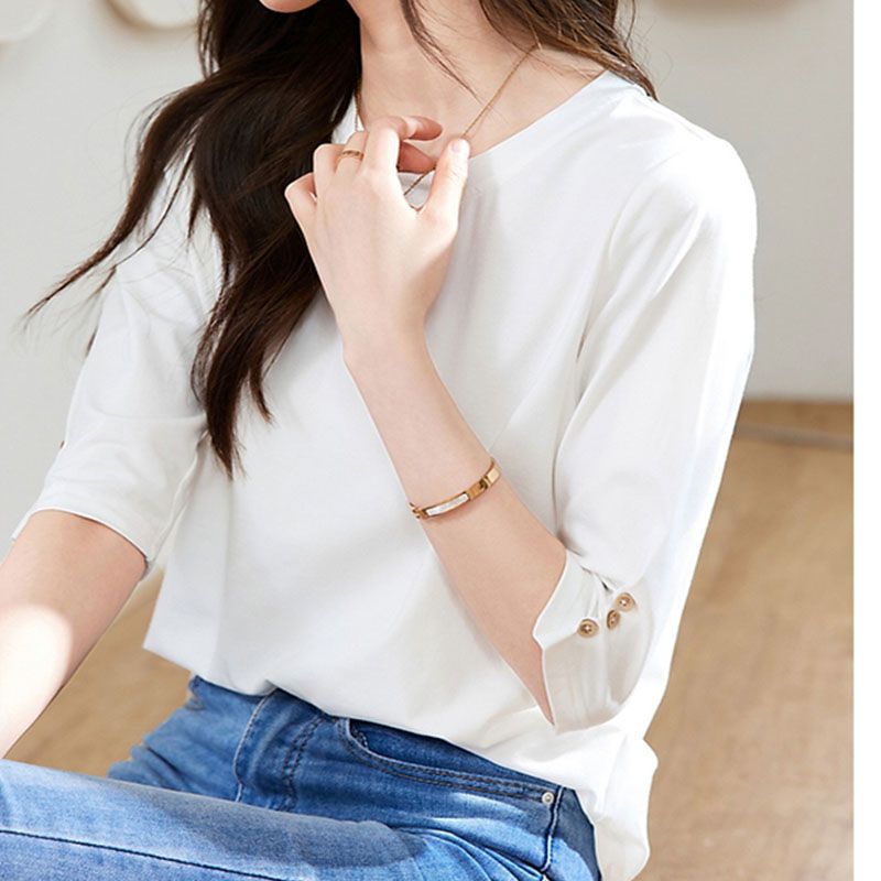 THREE-QUARTER SLEEVE T SHIRT