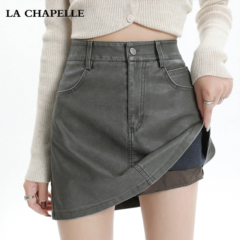 LEATHER MINI SKIRT