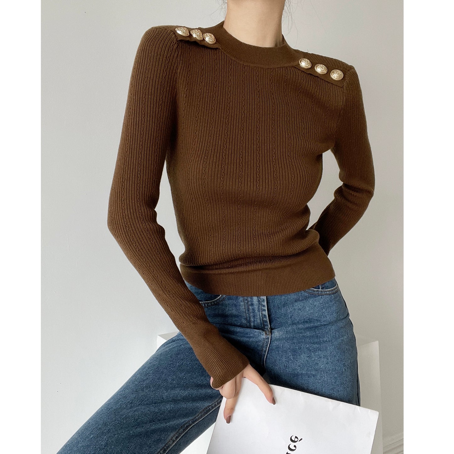 BLENDED WOOL TURTLENECK