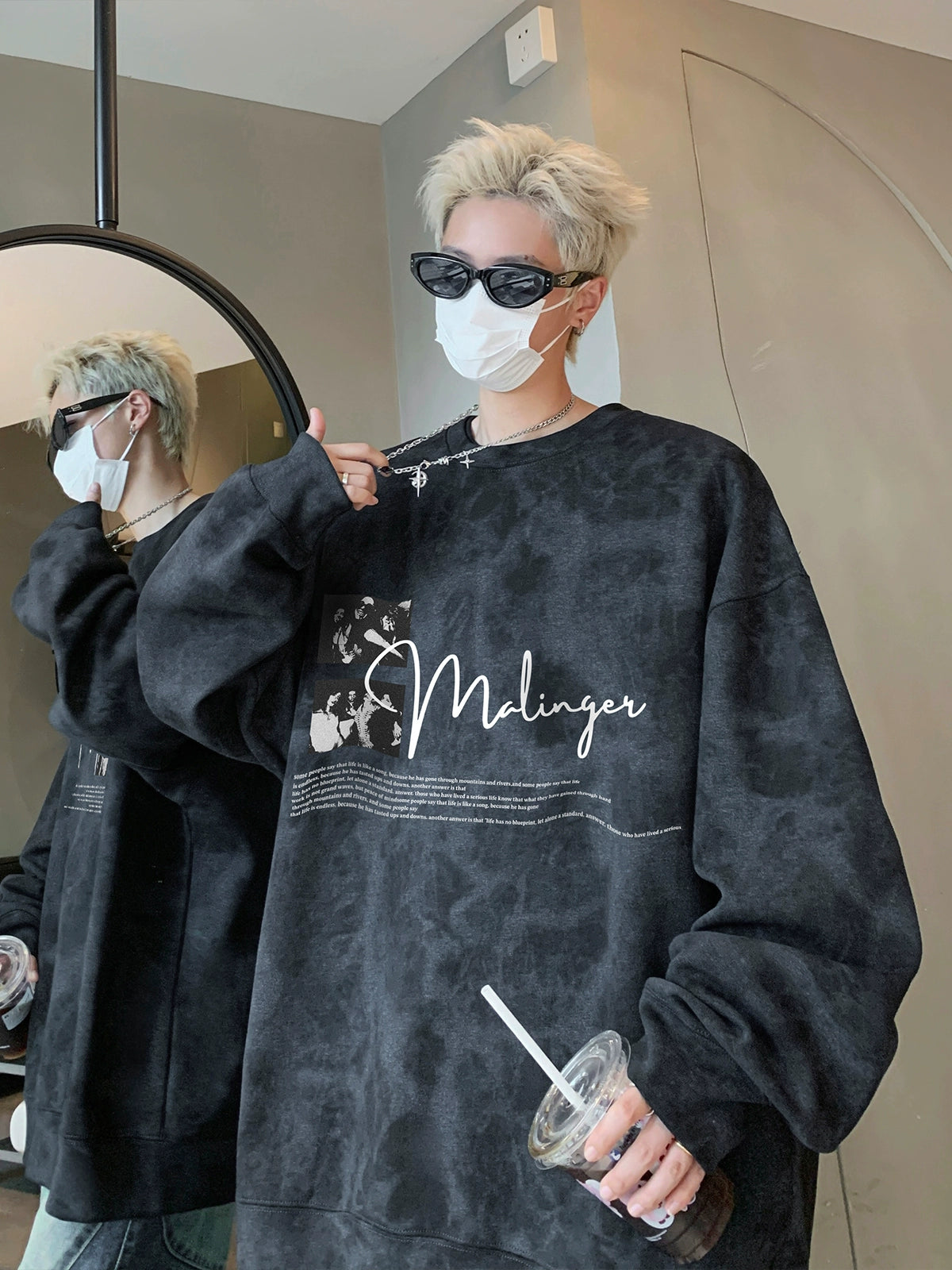 TIE-DYE CREW NECK SWEATSHIRT