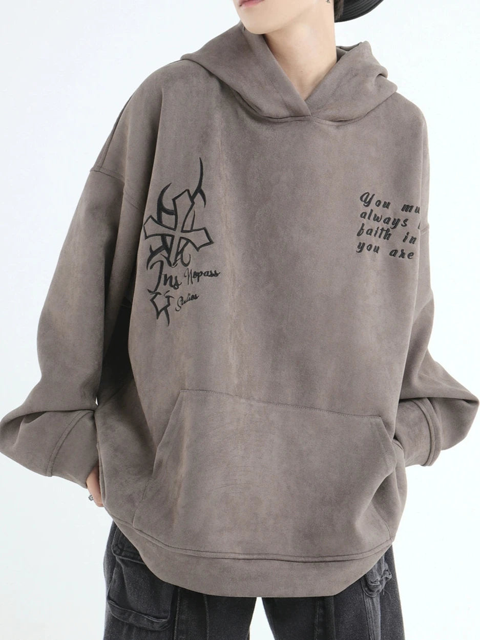 INS STUDIOS SUEDE HOODIE