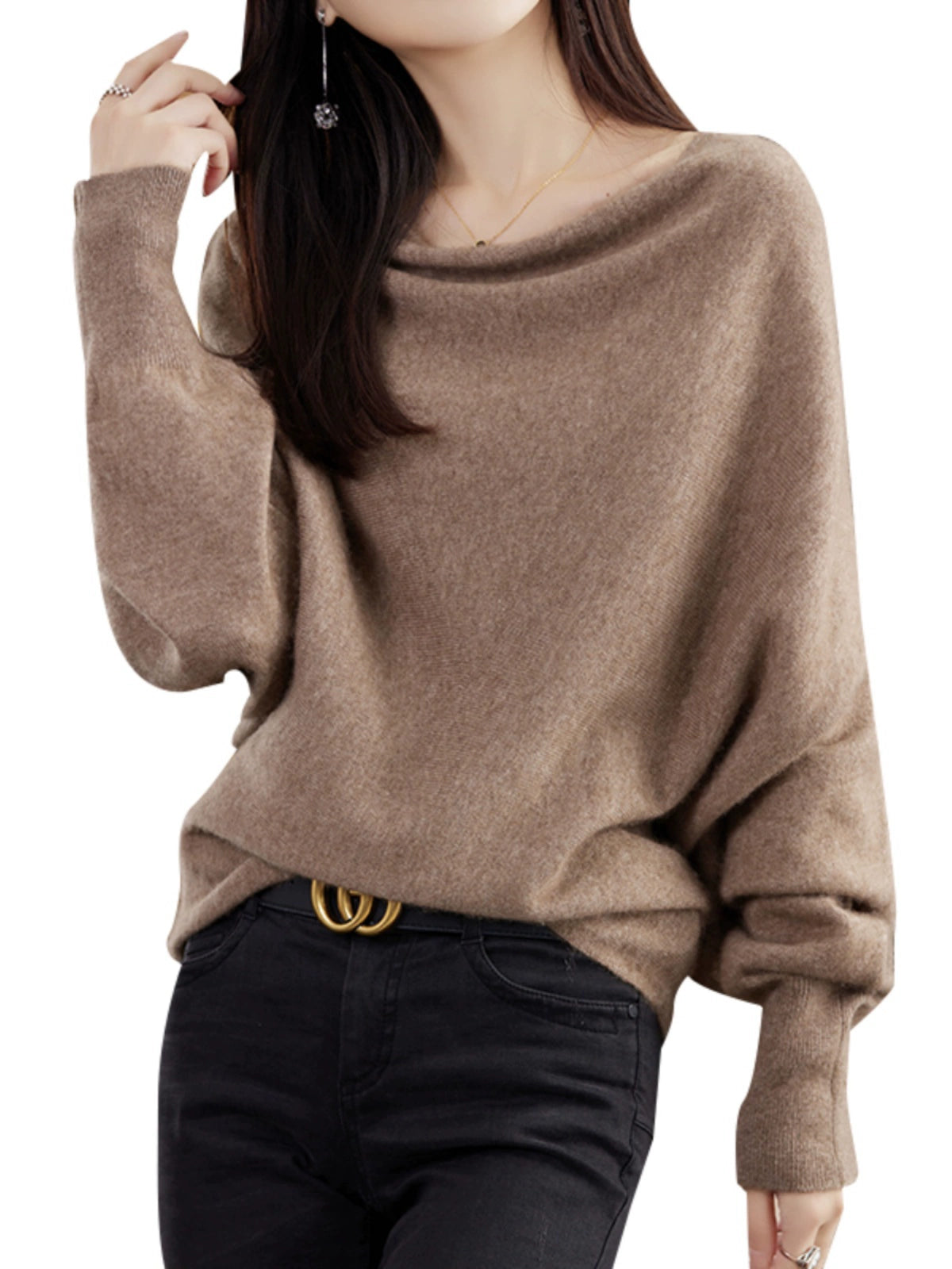 WOOL COWL NECK SWEATER