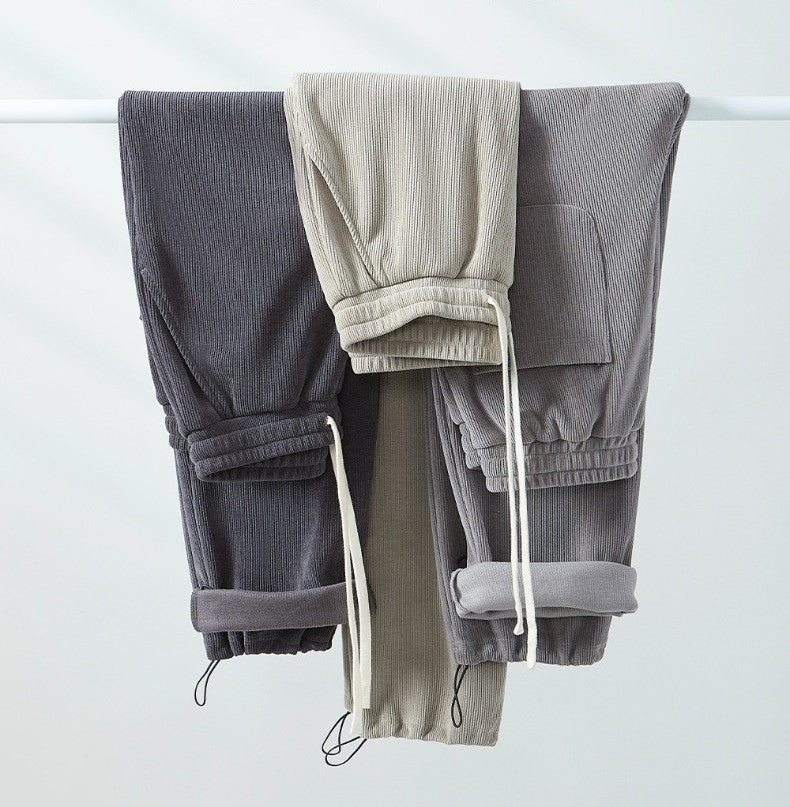 WIDE-LEG CORDUROY SWEATPANTS