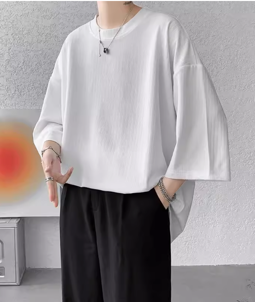 MEN OVERSIZED ICE SILK T SHIRTS