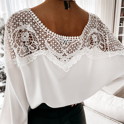 BATWING SLEEVE CHIFFON TOP