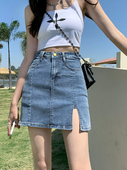 DENIM SKORT