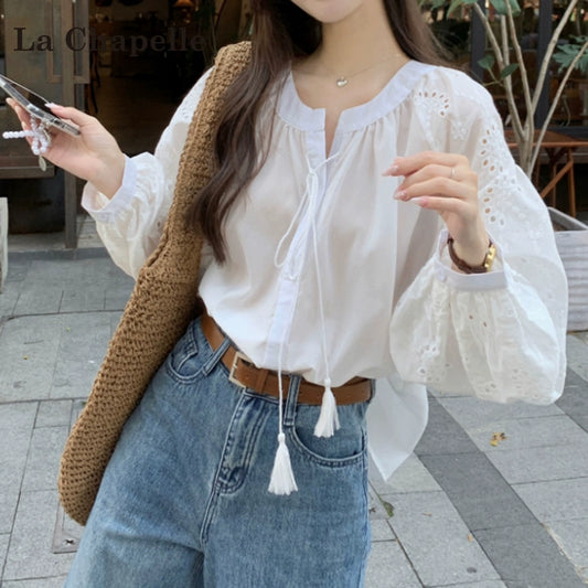 WHITE FRENCH LONG SLEEVE