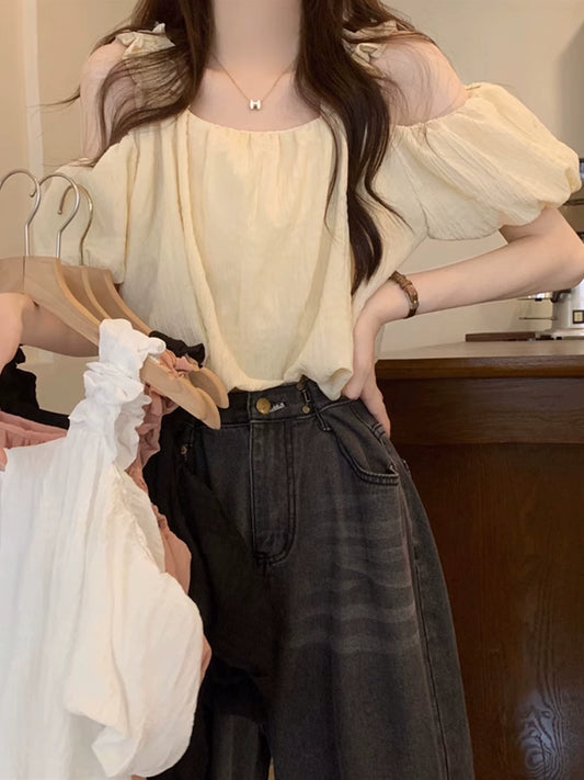 OFF SHOULDER LOOSE PUFF SLEEVE