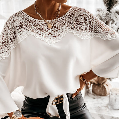 BATWING SLEEVE CHIFFON TOP