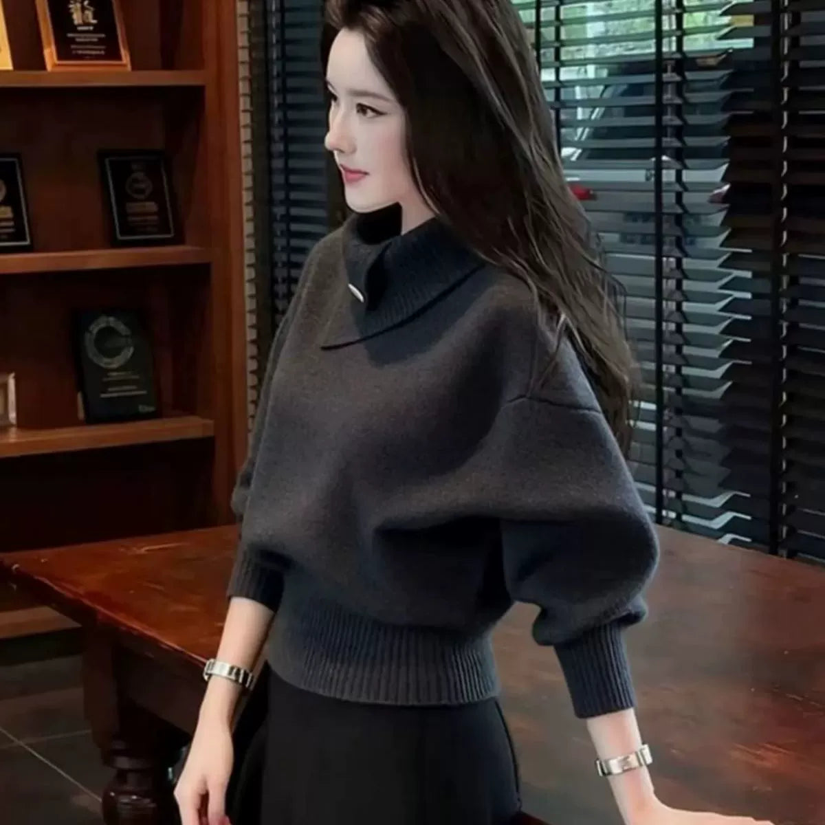 ZAREAL BALLOON SLEEVE KNIT